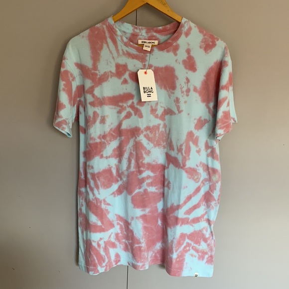 NWT Billabong Hello Tee Multi Shirt Tie Dye Size 6 - Picture 3 of 9
